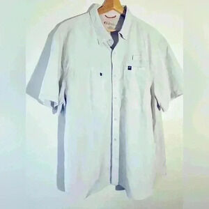 The American Outdoorsman Men's Vented Fishing Shirt  XXL Gray Short Sleeve
